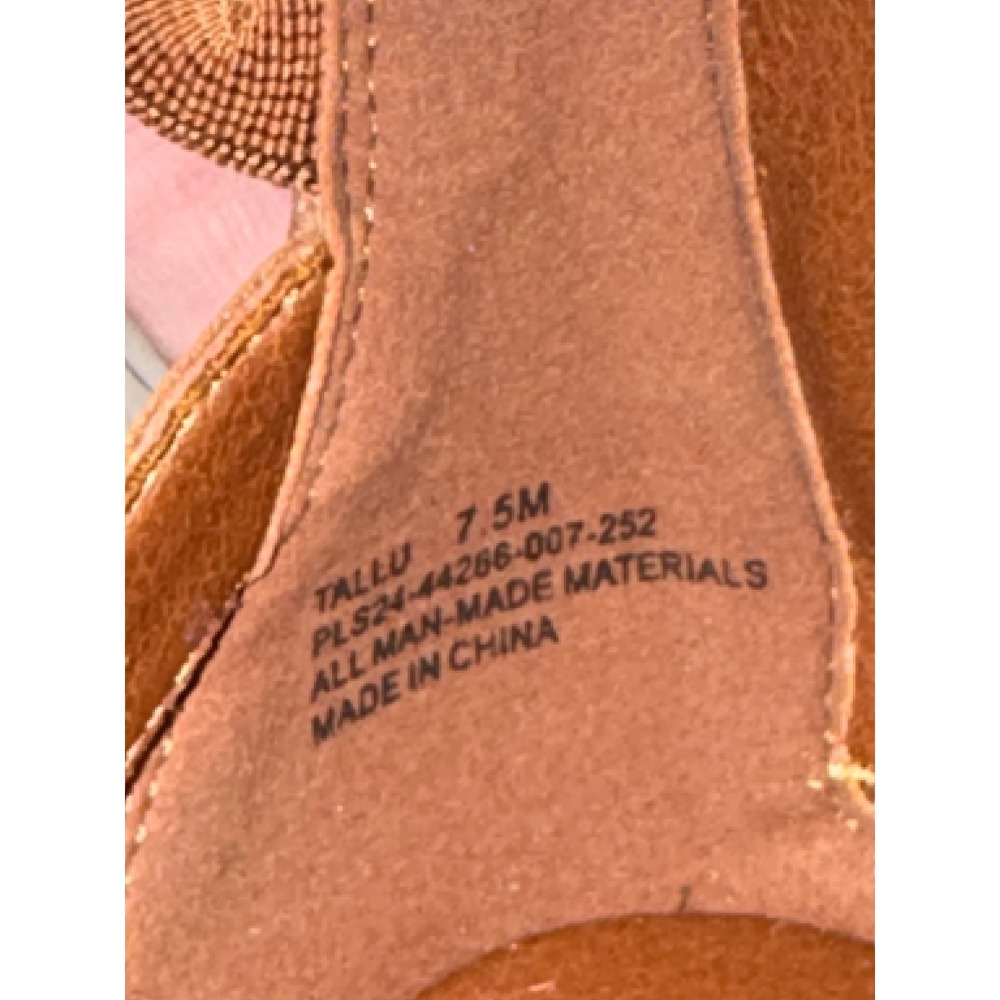 Frye and Co Tallu Sandals Women Cognac Brown Toe Loop Ankle Strap 7.5M - Picture 7 of 7